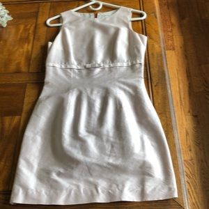 100 percent silk  beige dress